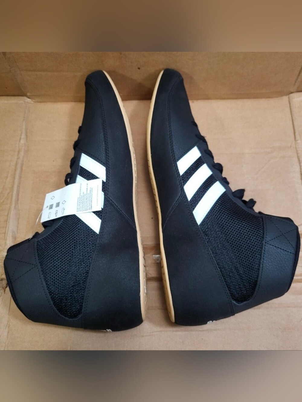 Adidas Lightweight Wrestling Shoes Black/White Men Size 15 NWT - Picture 4 of 11